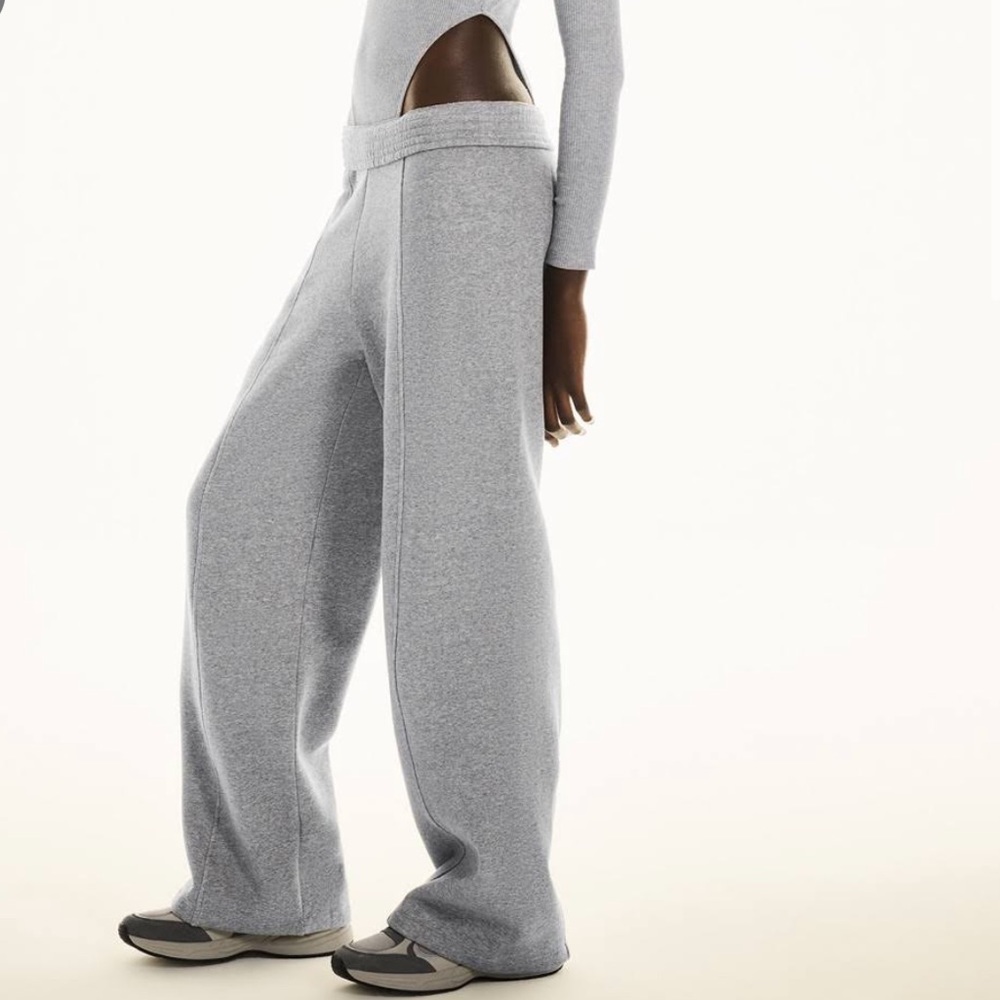 Grey Wide Leg Sweatpants